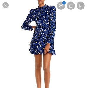 Rahi sophie blue animal leopard dress xs